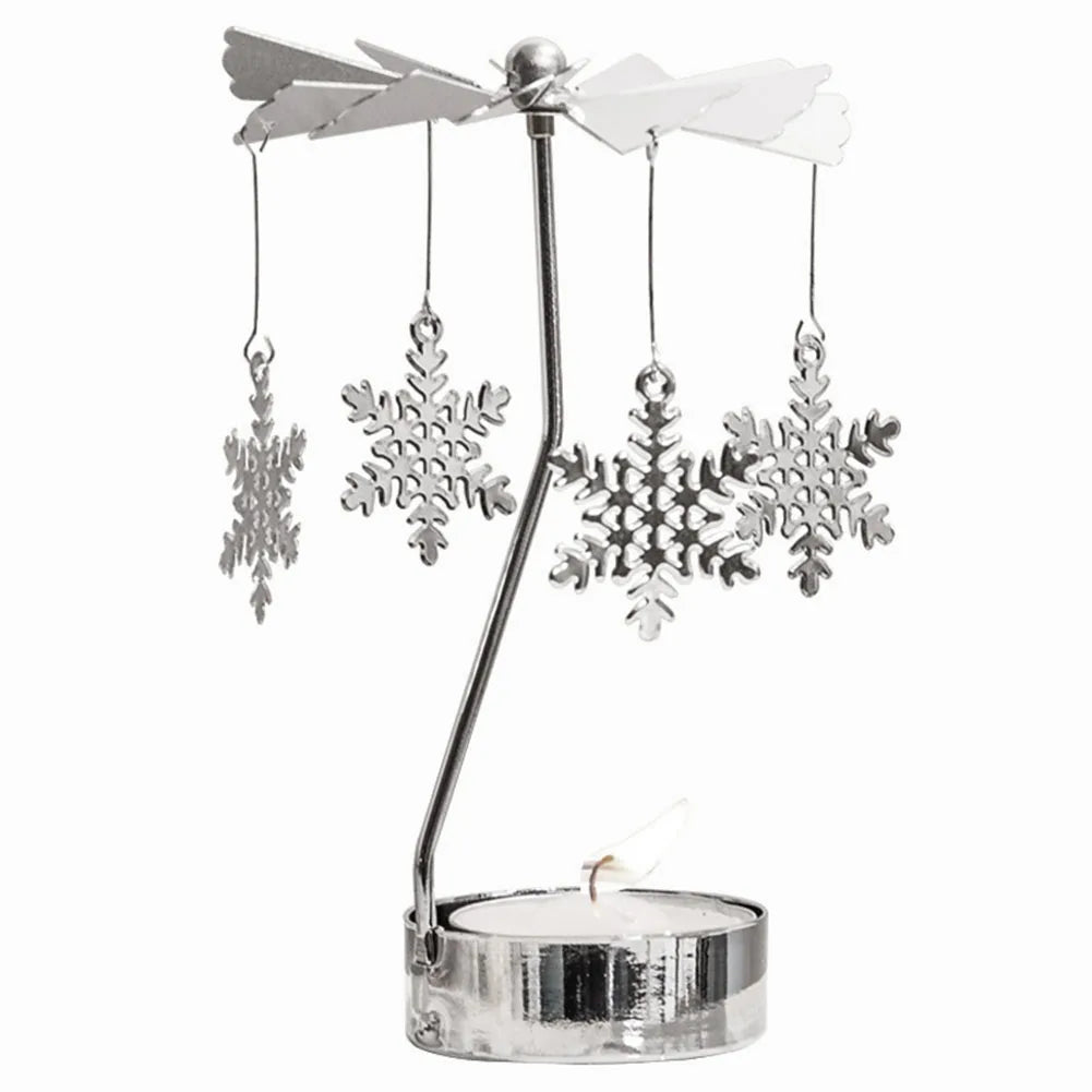 Elegant Metal Rotating Candle Holder