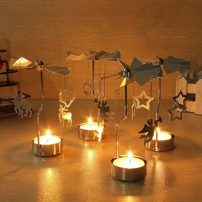 Elegant Metal Rotating Candle Holder