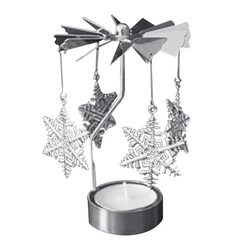 Elegant Metal Rotating Candle Holder