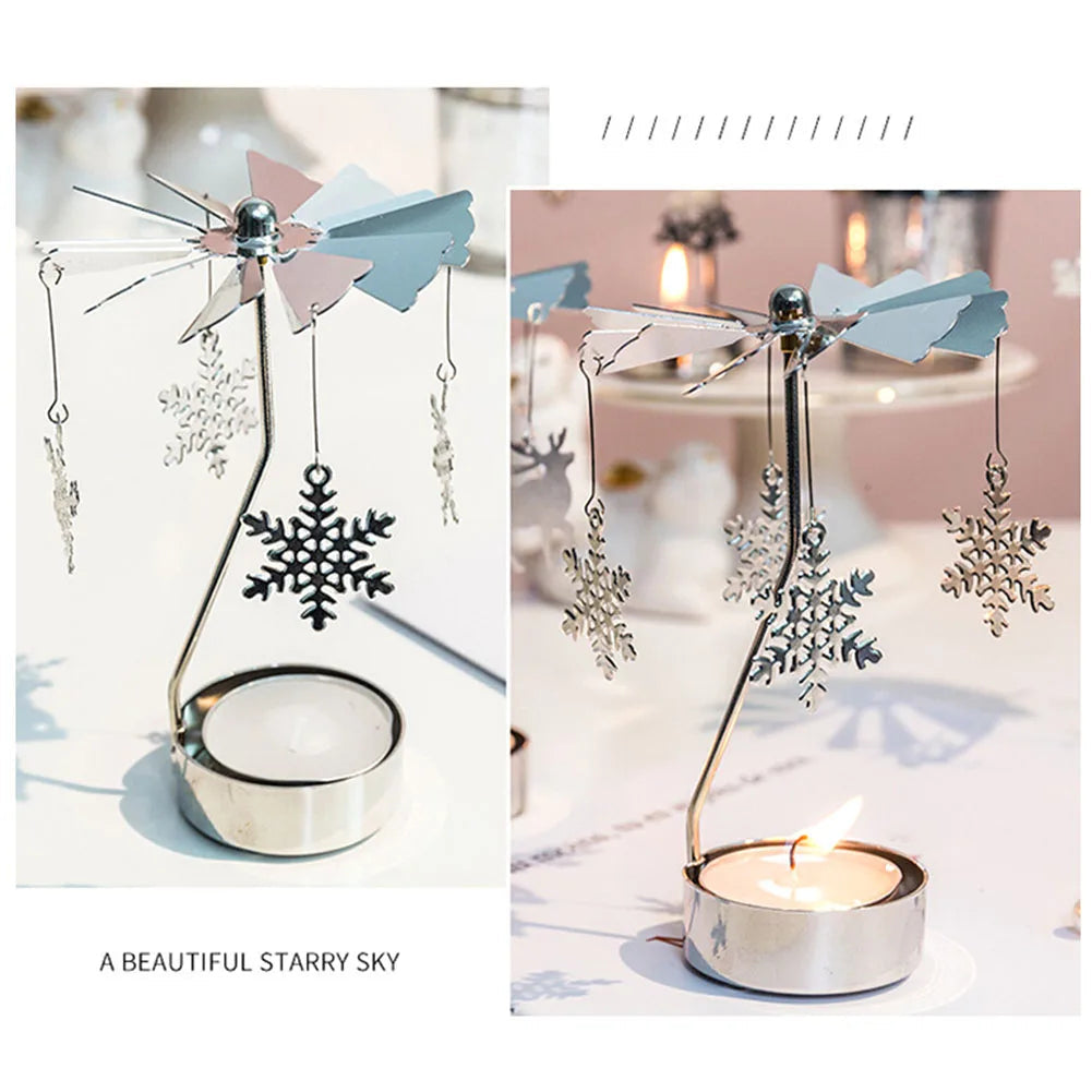 Elegant Metal Rotating Candle Holder