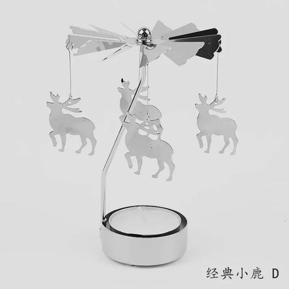 Elegant Metal Rotating Candle Holder