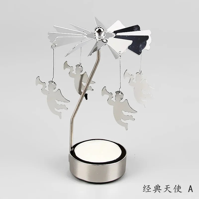 Elegant Metal Rotating Candle Holder