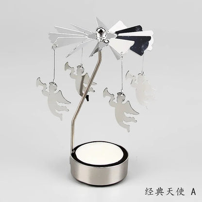 Elegant Metal Rotating Candle Holder