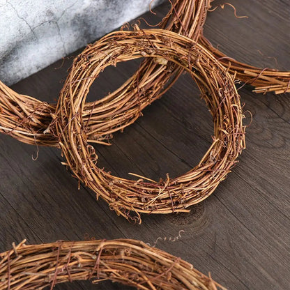 Elegant Rattan Christmas Wreaths - 8-30CM