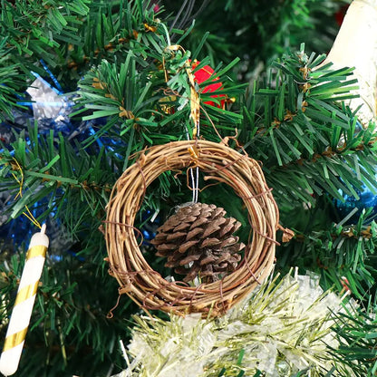 Elegant Rattan Christmas Wreaths - 8-30CM