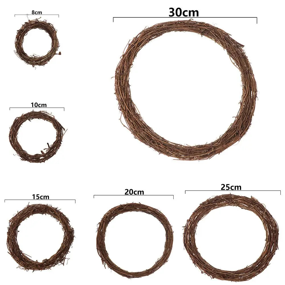 Elegant Rattan Christmas Wreaths - 8-30CM