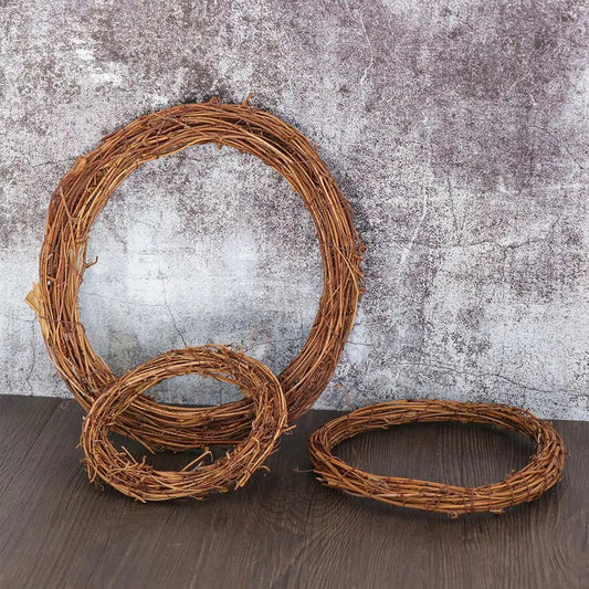 Elegant Rattan Christmas Wreaths - 8-30CM