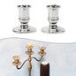 Elegant Silver Gold Taper Candle Holders