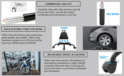 Ergonomic Massage Gaming Office Chair