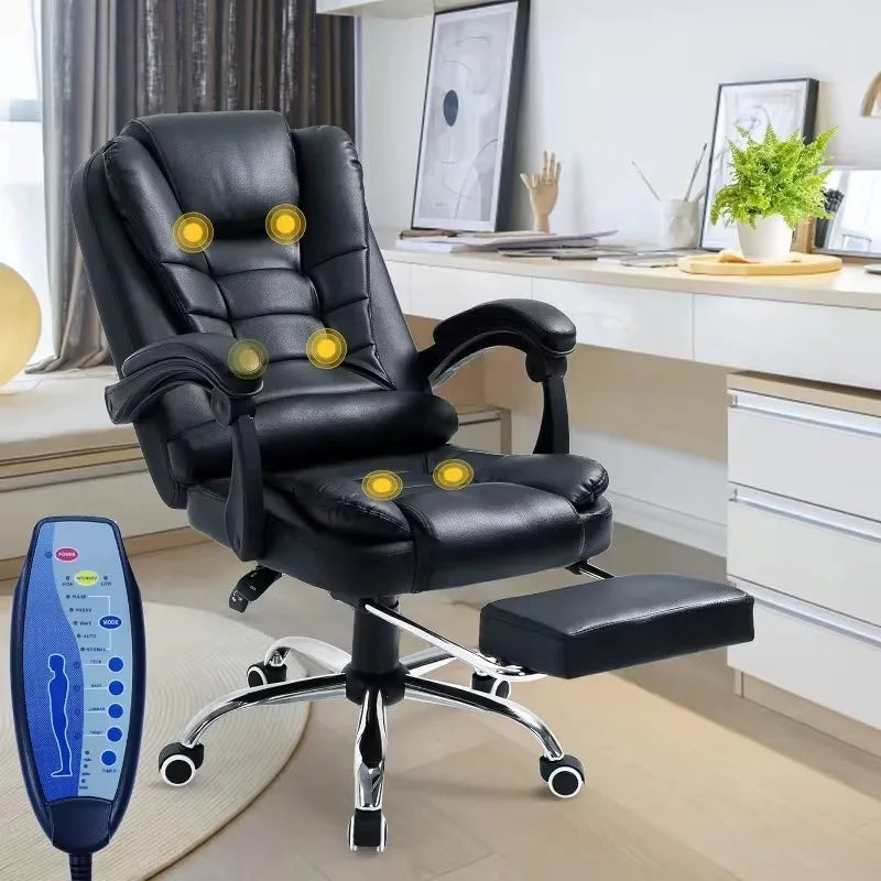 Ergonomic Massage Office Chair with Footrest