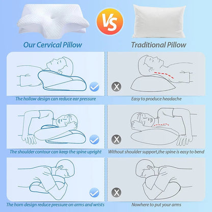 Ergonomic Memory Foam Cervical Pillow