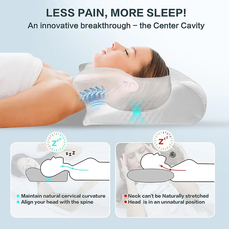 Ergonomic Memory Foam Cervical Pillow