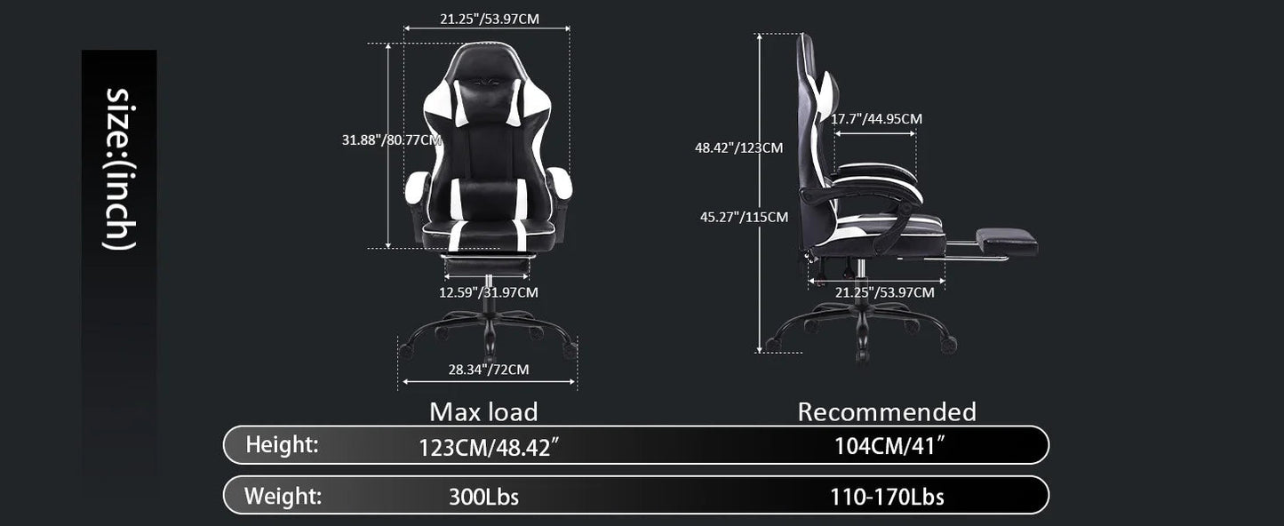 Ergonomic PU Leather Gaming Chair