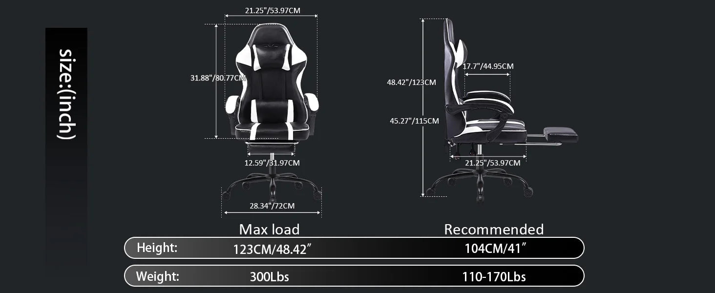 Ergonomic PU Leather Gaming Chair