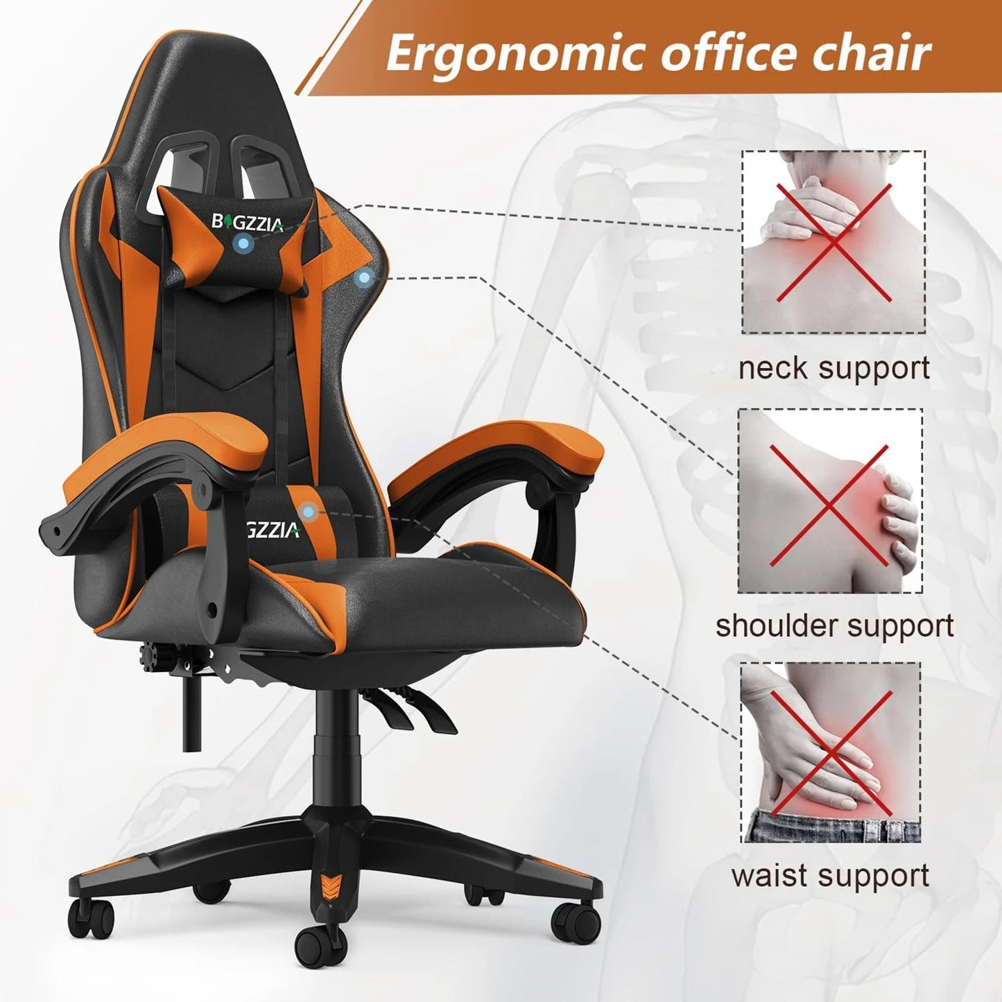 Ergonomic PU Leather Gaming Chair