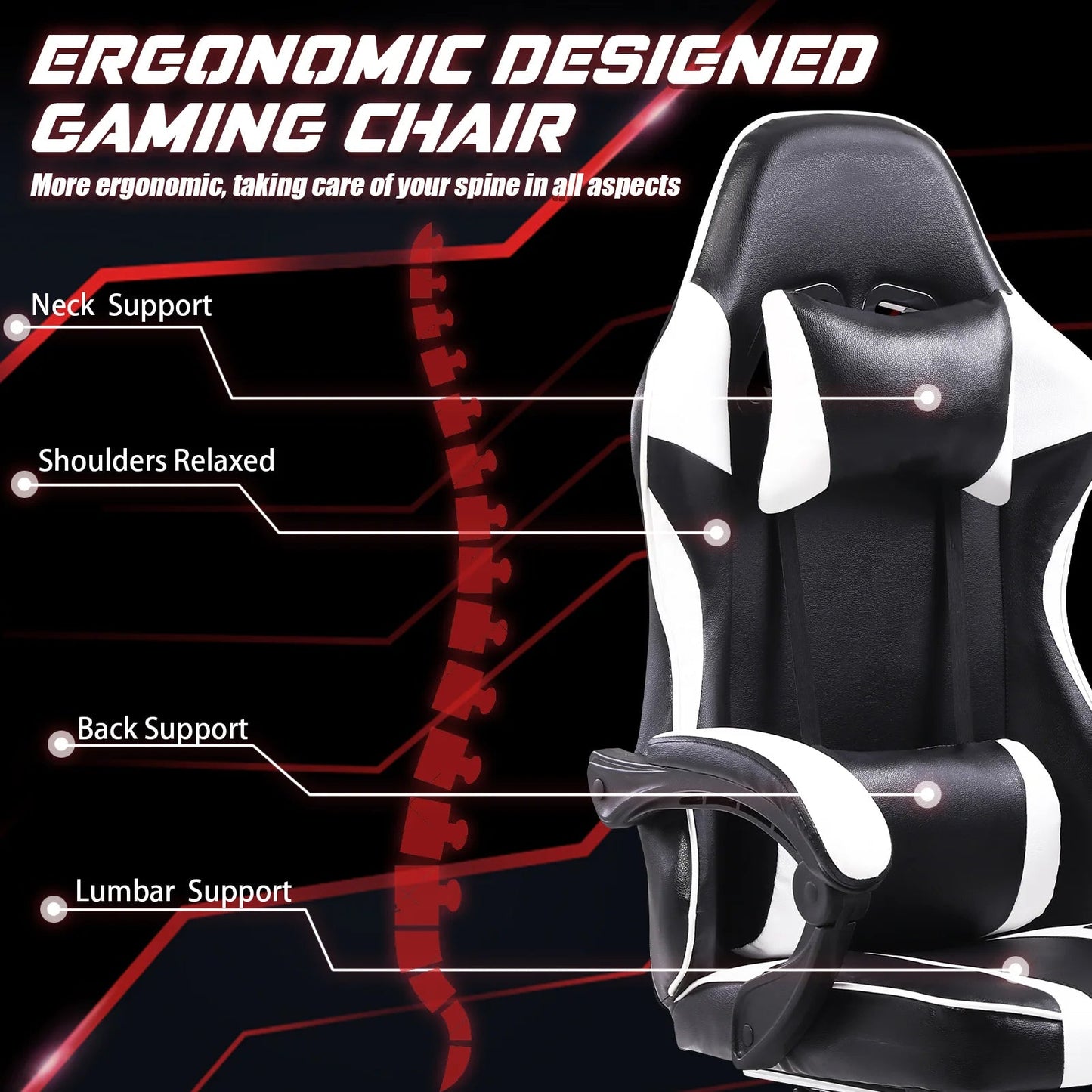 Ergonomic PU Leather Gaming Chair