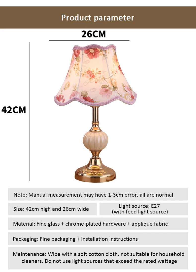 European Glass Desk Lamp Classic