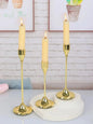 European Metal Candle Holders Set