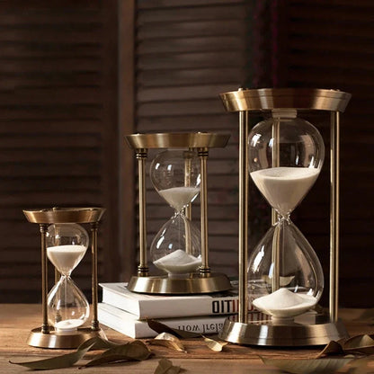 European Retro Glass Hourglass Timer