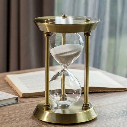 European Retro Glass Hourglass Timer