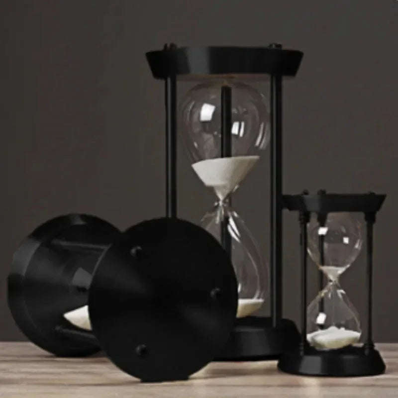 European Retro Glass Hourglass Timer