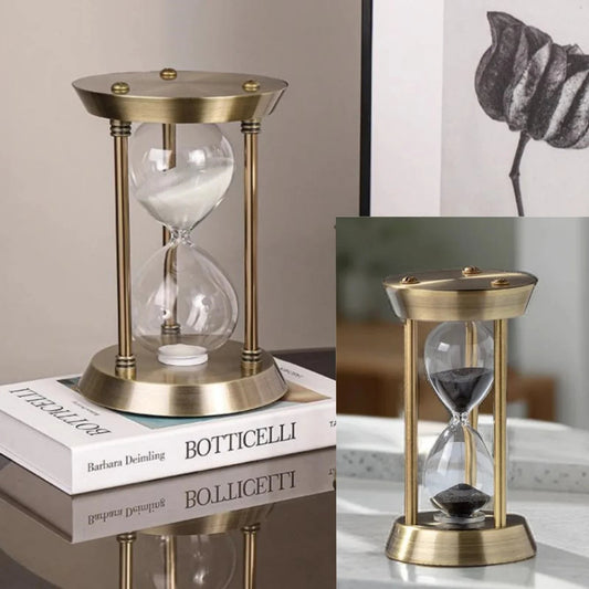 European Retro Glass Hourglass Timer