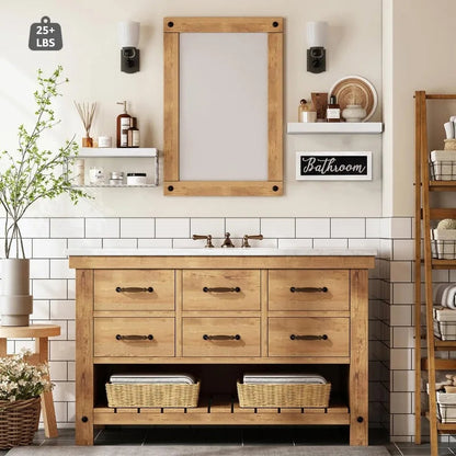 Farmhouse Bathroom Floating Shelf Set