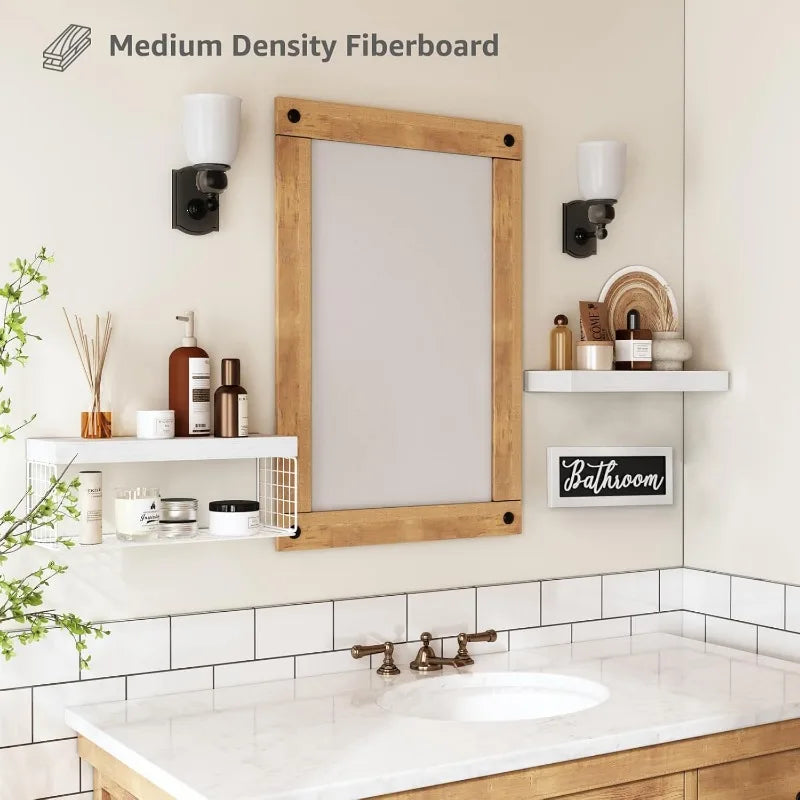 Farmhouse Bathroom Floating Shelf Set