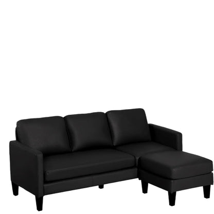 Faux Leather L-Shaped Sectional Sofa