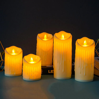 Flameless Flickering LED Pillar Candles