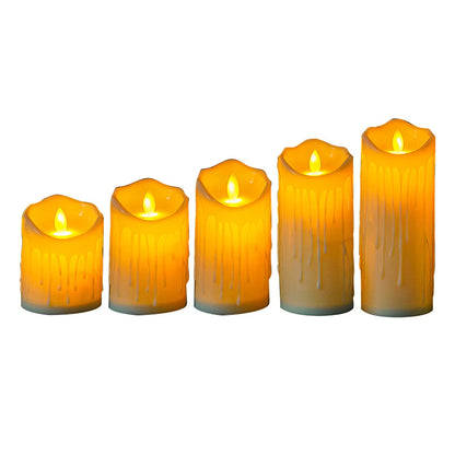 Flameless Flickering LED Pillar Candles