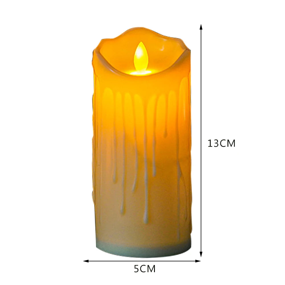 Flameless Flickering LED Pillar Candles