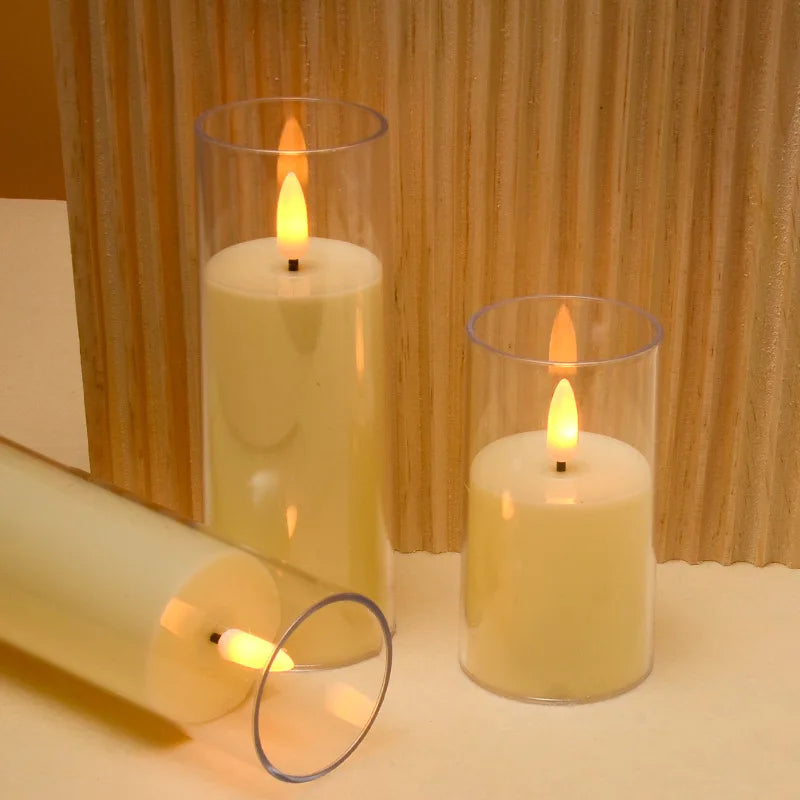 Flameless LED Acrylic Candle Set