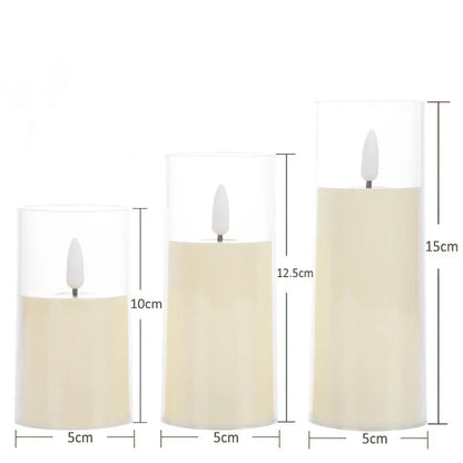 Flameless LED Acrylic Candle Set