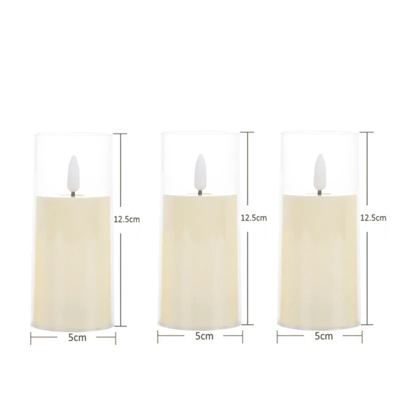 Flameless LED Acrylic Candle Set