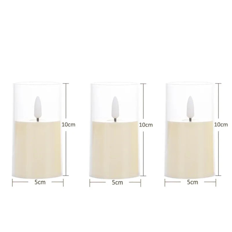 Flameless LED Acrylic Candle Set