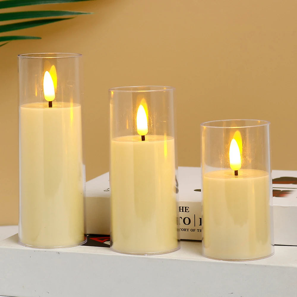 Flameless LED Acrylic Candle Set