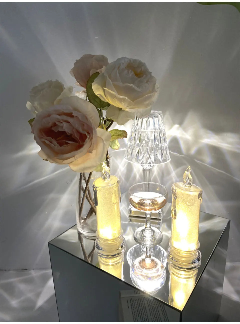 Flameless LED Crystal Candle Lamp