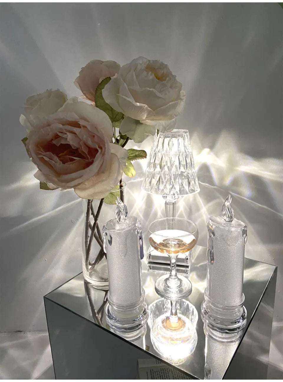 Flameless LED Crystal Candle Lamp