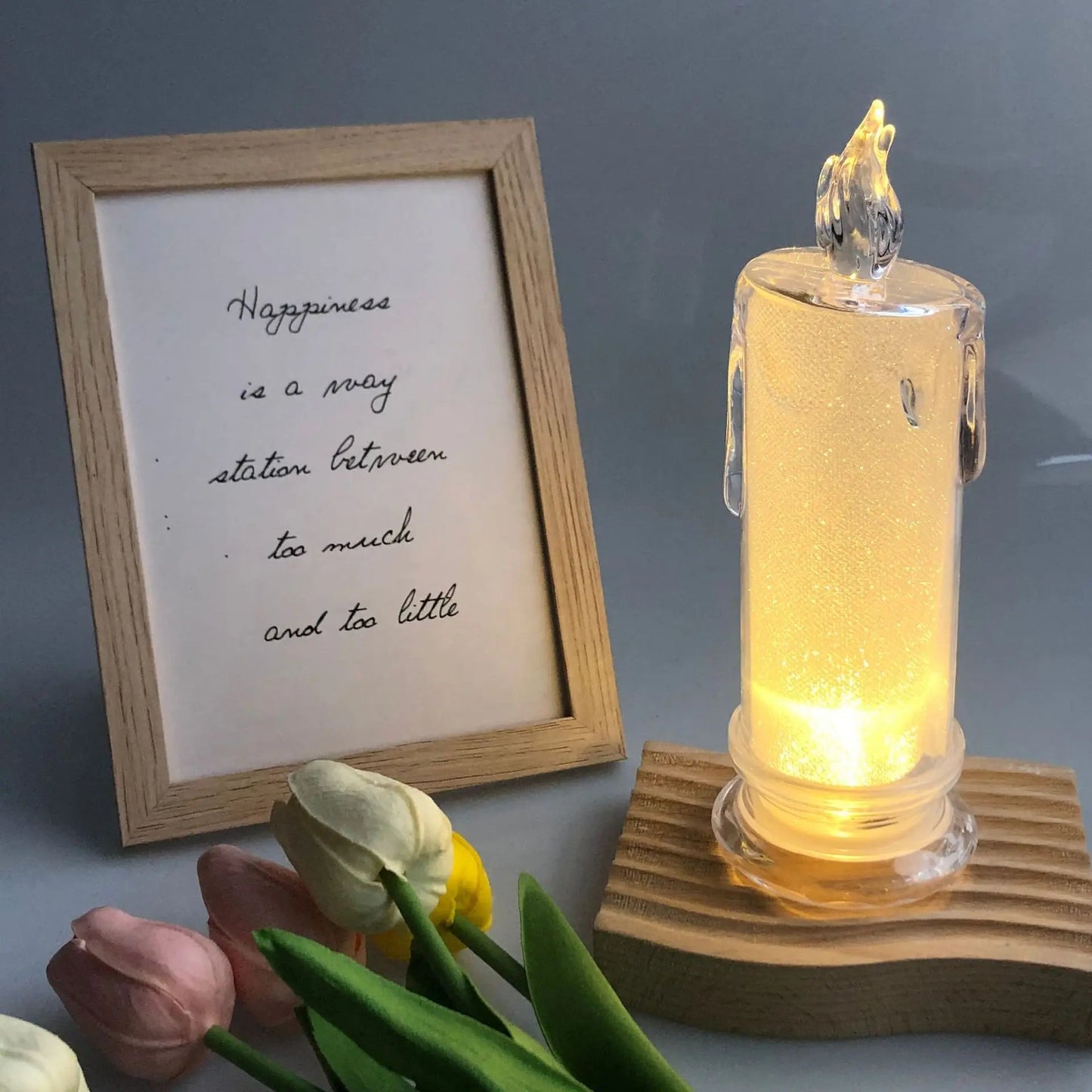 Flameless LED Crystal Candle Lamp