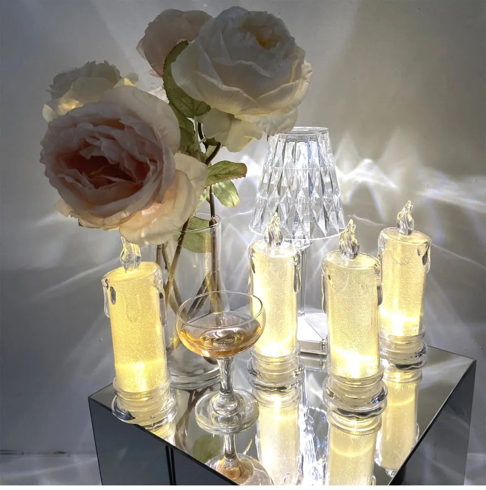 Flameless LED Crystal Candle Lamp