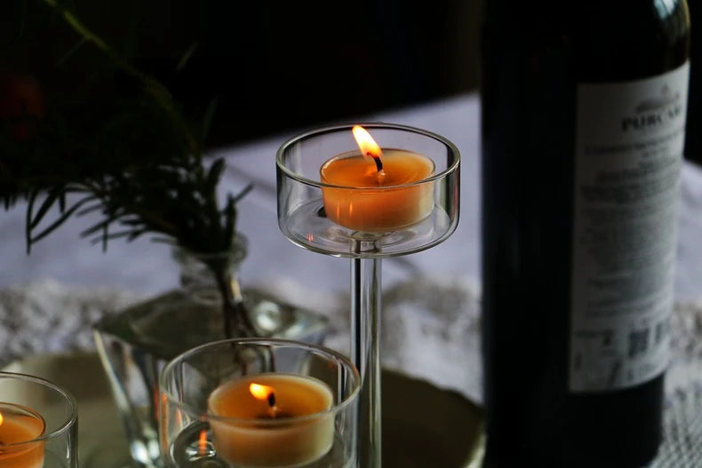 Floriddle Glass Tealight Candle Holders