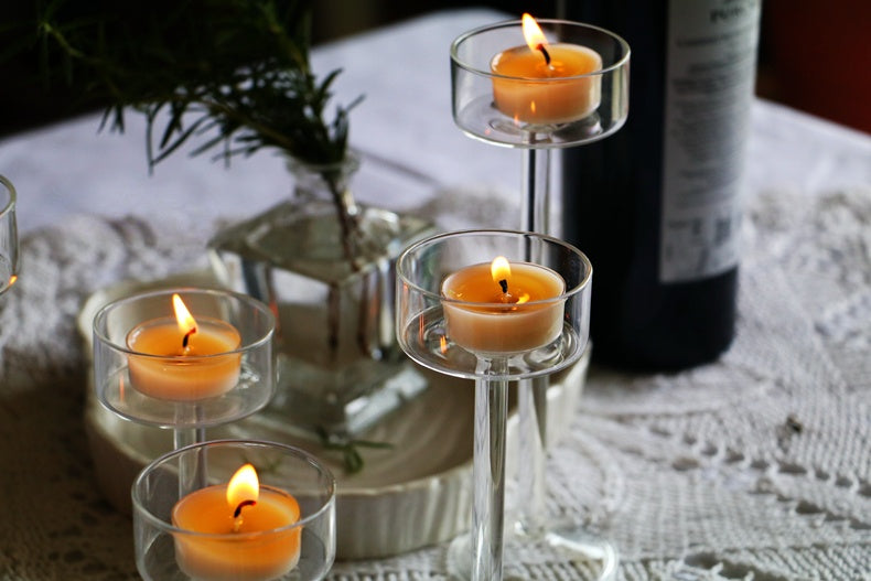 Floriddle Glass Tealight Candle Holders