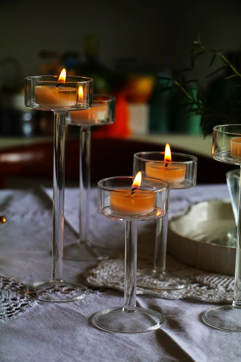 Floriddle Glass Tealight Candle Holders