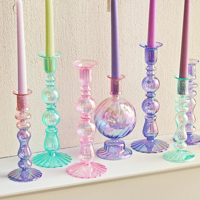 Floriddle Retro Glass Candle Holders