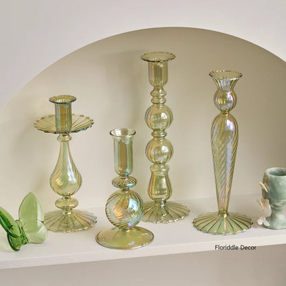 Floriddle Retro Glass Candle Holders