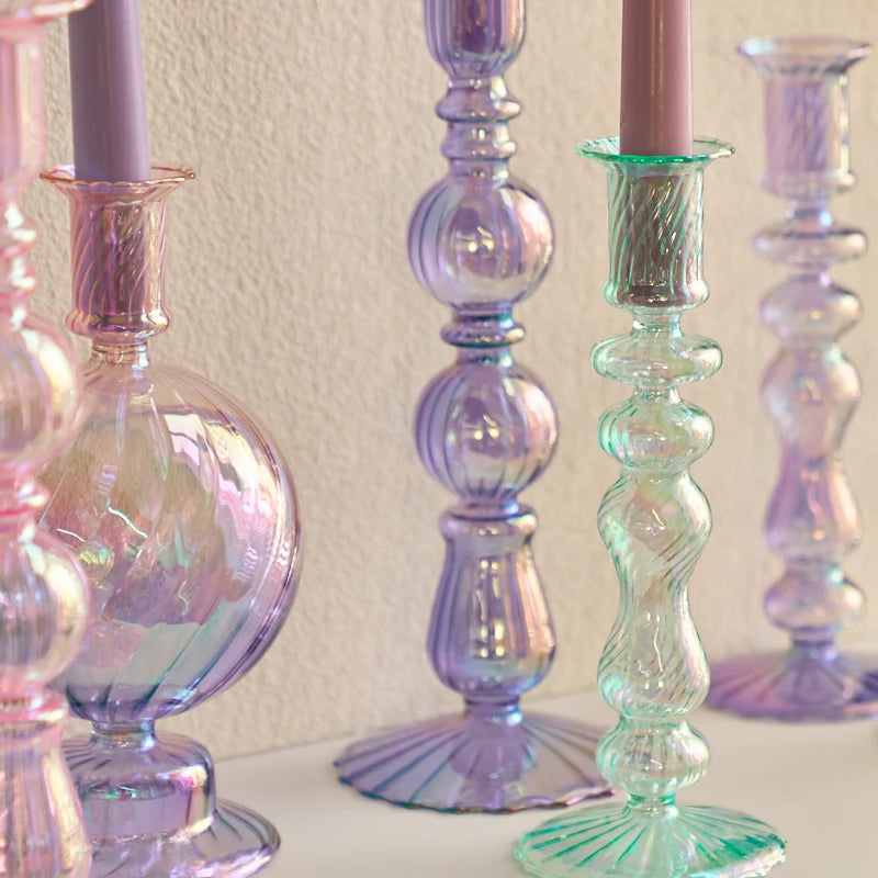 Floriddle Retro Glass Candle Holders