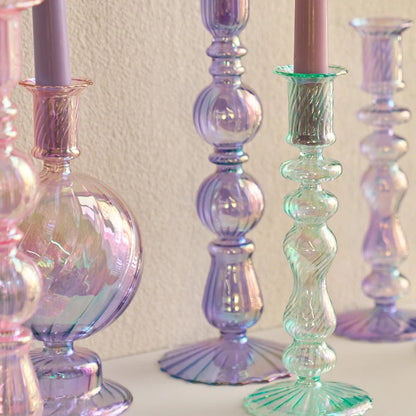 Floriddle Retro Glass Candle Holders