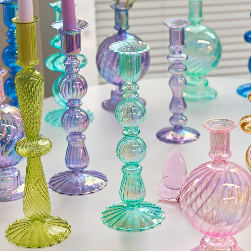 Floriddle Retro Glass Candle Holders