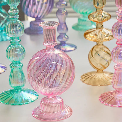 Floriddle Retro Glass Candle Holders